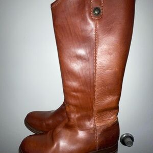 Brown Leather Knee-High Boots